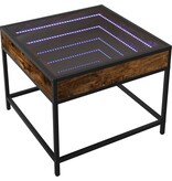 VidaXL Salontafel met Infinity LED 50x50x41 cm gerookt eikenkleurig