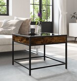 VidaXL Salontafel met Infinity LED 50x50x41 cm gerookt eikenkleurig
