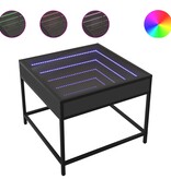 VidaXL Salontafel met Infinity LED 50x50x41 cm zwart