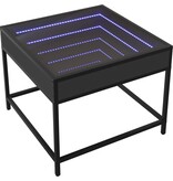 VidaXL Salontafel met Infinity LED 50x50x41 cm zwart