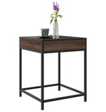 VidaXL Salontafel met Infinity LED 40x40x51 cm bruin eikenkleurig