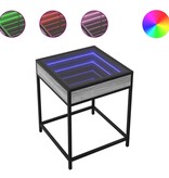 VidaXL Salontafel met Infinity LED 40x40x51 cm grijs sonoma eikenkleur