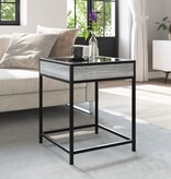 VidaXL Salontafel met Infinity LED 40x40x51 cm grijs sonoma eikenkleur