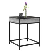 VidaXL Salontafel met Infinity LED 40x40x51 cm grijs sonoma eikenkleur