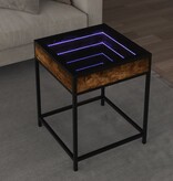 VidaXL Salontafel met Infinity LED 40x40x51 cm gerookt eikenkleurig