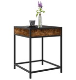 VidaXL Salontafel met Infinity LED 40x40x51 cm gerookt eikenkleurig