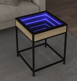VidaXL Salontafel met Infinity LED 40x40x51 cm sonoma eikenkleurig