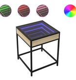 VidaXL Salontafel met Infinity LED 40x40x51 cm sonoma eikenkleurig