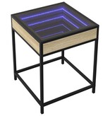 VidaXL Salontafel met Infinity LED 40x40x51 cm sonoma eikenkleurig