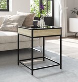 VidaXL Salontafel met Infinity LED 40x40x51 cm sonoma eikenkleurig