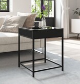 VidaXL Salontafel met Infinity LED 40x40x51 cm zwart
