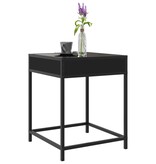 VidaXL Salontafel met Infinity LED 40x40x51 cm zwart