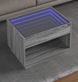 VidaXL Salontafel met Infinity LED 70x50x50 cm grijs sonoma eikenkleur