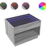 VidaXL Salontafel met Infinity LED 70x50x50 cm grijs sonoma eikenkleur
