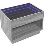 VidaXL Salontafel met Infinity LED 70x50x50 cm grijs sonoma eikenkleur