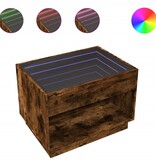 VidaXL Salontafel met Infinity LED 70x50x50 cm gerookt eikenkleurig