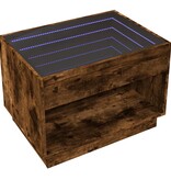 VidaXL Salontafel met Infinity LED 70x50x50 cm gerookt eikenkleurig