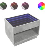VidaXL Salontafel met Infinity LED 70x50x50 cm betongrijs