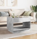 VidaXL Salontafel met Infinity LED 70x50x50 cm betongrijs