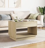 VidaXL Salontafel met Infinity LED 70x50x50 cm sonoma eikenkleurig