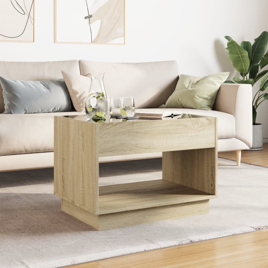 VidaXL Salontafel met Infinity LED 70x50x50 cm sonoma eikenkleurig