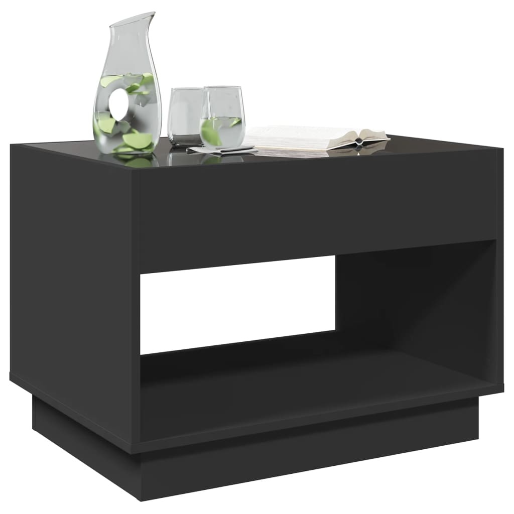 VidaXL Salontafel met Infinity LED 70x50x50 cm zwart