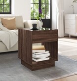 VidaXL Salontafel met Infinity LED 40x40x50 cm bruin eikenkleurig