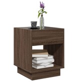 VidaXL Salontafel met Infinity LED 40x40x50 cm bruin eikenkleurig