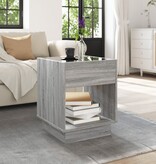 VidaXL Salontafel met Infinity LED 40x40x50 cm grijs sonoma eikenkleur