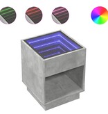 VidaXL Salontafel met Infinity LED 40x40x50 cm betongrijs