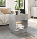 VidaXL Salontafel met Infinity LED 40x40x50 cm betongrijs