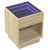 VidaXL Salontafel met Infinity LED 40x40x50 cm sonoma eikenkleurig