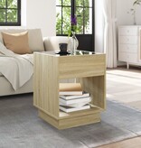 VidaXL Salontafel met Infinity LED 40x40x50 cm sonoma eikenkleurig
