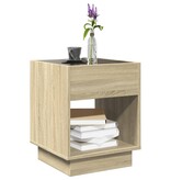 VidaXL Salontafel met Infinity LED 40x40x50 cm sonoma eikenkleurig