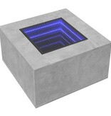 VidaXL Salontafel met LED 60x60x40 cm bewerkt hout betongrijs