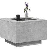 VidaXL Salontafel met LED 60x60x40 cm bewerkt hout betongrijs