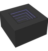 VidaXL Salontafel met LED 60x60x40 cm bewerkt hout zwart