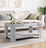 VidaXL Salontafel met LED 93x53x45 cm bewerkt hout grijs sonoma eiken