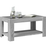 VidaXL Salontafel met LED 93x53x45 cm bewerkt hout grijs sonoma eiken