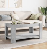 VidaXL Salontafel met LED 93x53x45 cm bewerkt hout betongrijs