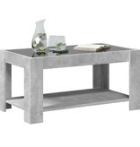 VidaXL Salontafel met LED 93x53x45 cm bewerkt hout betongrijs