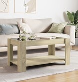 VidaXL Salontafel met LED 93x53x45 cm bewerkt hout sonoma eikenkleurig