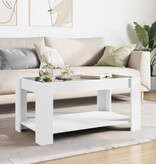 VidaXL Salontafel met LED 93x53x45 cm bewerkt hout wit