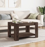 VidaXL Salontafel met LED 73x53x45 cm bewerkt hout bruin eikenkleurig