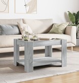 VidaXL Salontafel met LED 73x53x45 cm bewerkt hout grijs sonoma eiken
