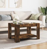 VidaXL Salontafel met LED 73x53x45 cm bewerkt hout gerookt eikenkleur