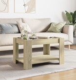 VidaXL Salontafel met LED 73x53x45 cm bewerkt hout sonoma eikenkleurig