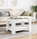 VidaXL Salontafel met LED 73x53x45 cm bewerkt hout wit