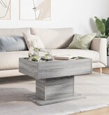 VidaXL Salontafel met LED 70x50x45 cm bewerkt hout grijs sonoma eiken