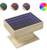 VidaXL Salontafel met LED 70x50x45 cm bewerkt hout sonoma eikenkleurig